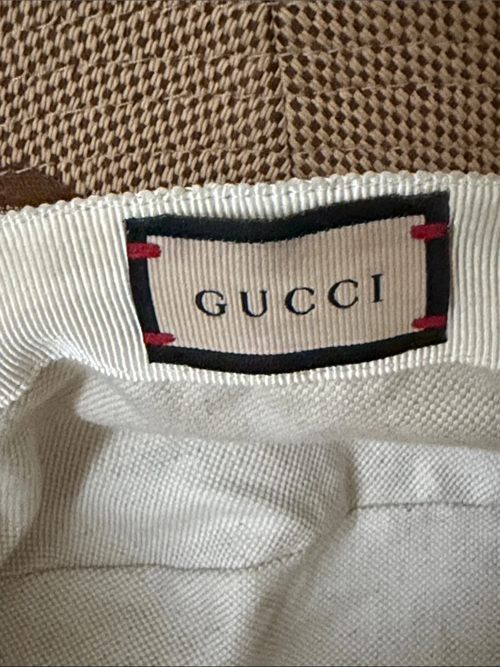 Gucci Tan & Brown GG Monogram Bucket Hat